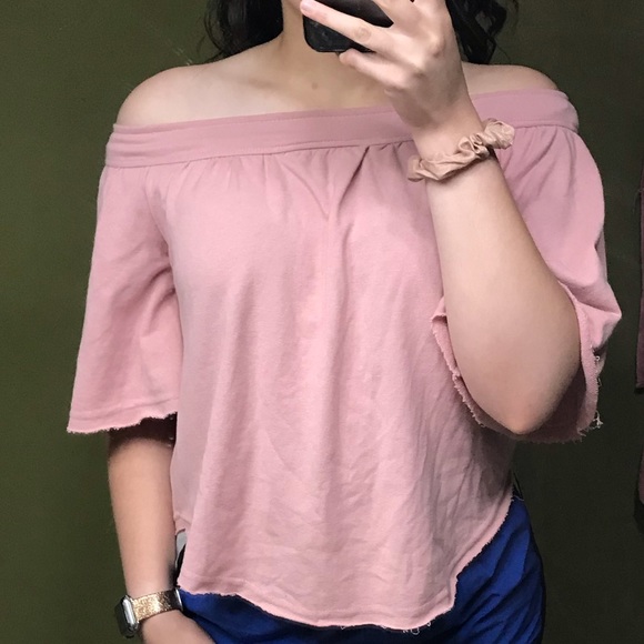 Elodie Tops - Pink Off-the-shoulder Top